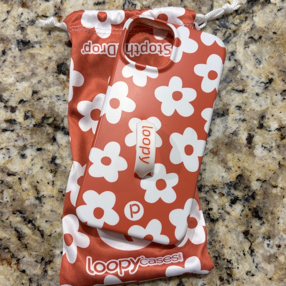 Loopy Red Floral Phone Case
